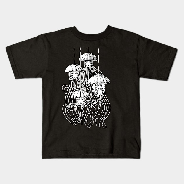 Jellyfishes Kids T-Shirt by ewdondoxja